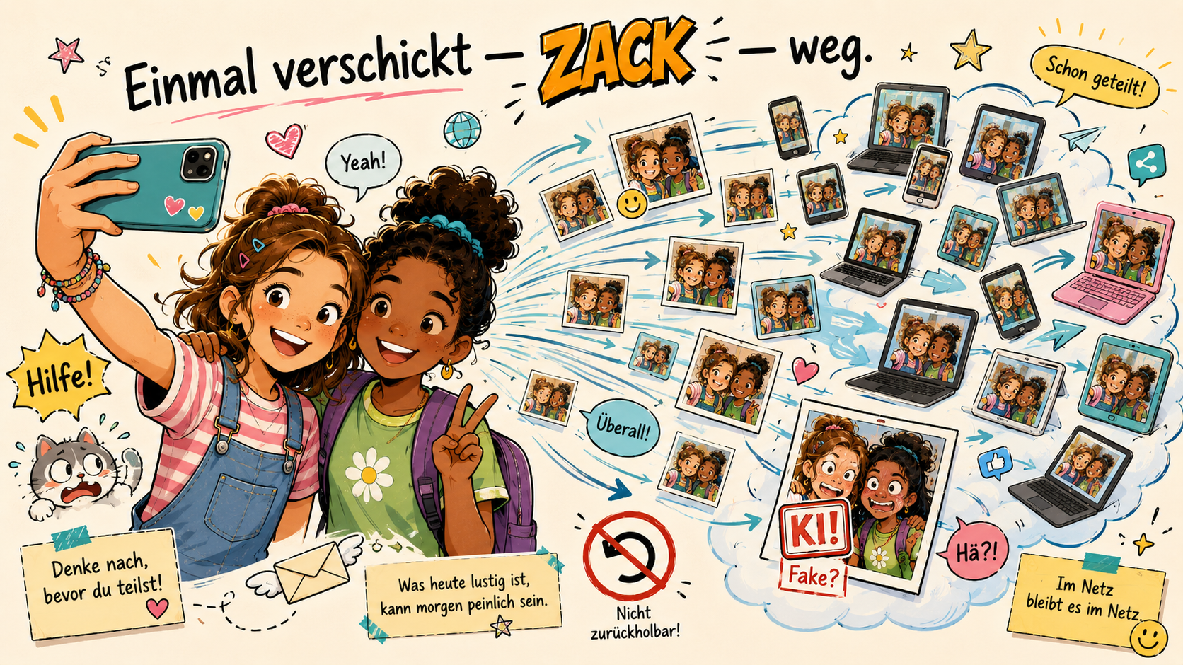 Stell dir vor: Ein Bild wird einmal verschickt und vervielfältigt sich auf vielen Geräten